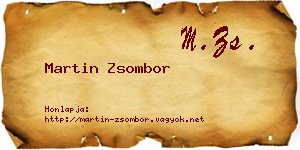 Martin Zsombor névjegykártya